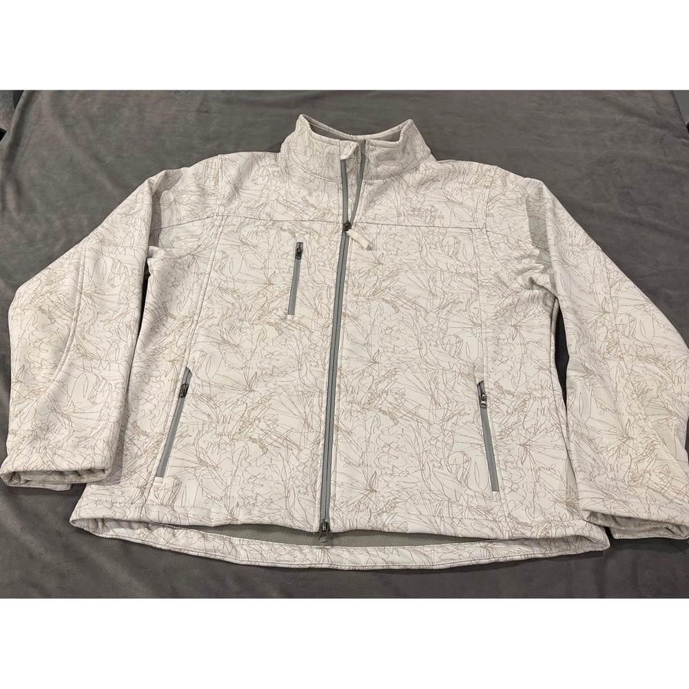 Prairie Mountain Zion National Park Softshell Jacket Cream Tan Floral Print XL
